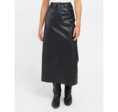 Janis vegan leather skirt SKIRT BRUNETTE THE LABEL 