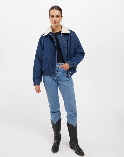 Mackenzie Denim Bomber COAT BRUNETTE LABEL 