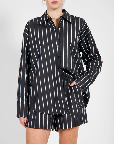 Striped Button Up Shirt SHIRT BRUNETTE LABEL 